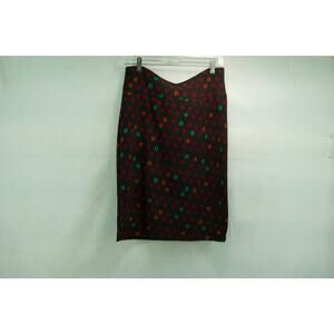 Lularoe women’s straight pencil medium skirt black tulip pattern